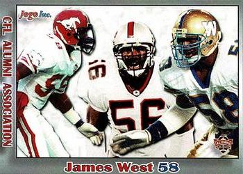 2014 JOGO CFL Alumni Series 4 #63 James West Front