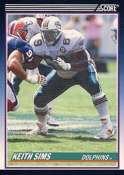 1990 Score Rookie & Traded #109T Keith Sims Front