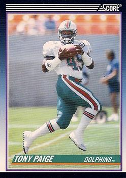 1990 Score Rookie & Traded #40T Tony Paige Front
