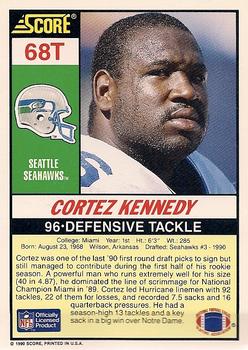 1990 Score Rookie & Traded #68T Cortez Kennedy Back