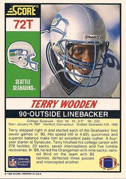 1990 Score Rookie & Traded #72T Terry Wooden Back