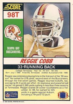 1990 Score Rookie & Traded #98T Reggie Cobb Back