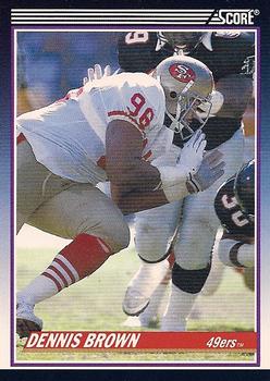 1990 Score Rookie & Traded #99T Dennis Brown Front
