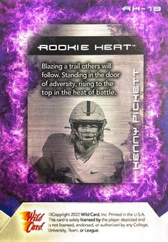 2022 Wild Card Matte - Rookie Heat Blue/Purple #RH-19 Kenny Pickett Back