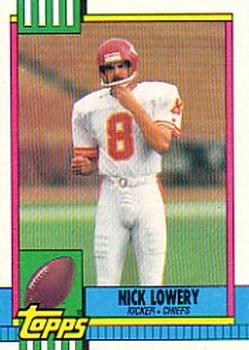 1990 Topps #255 Nick Lowery Front