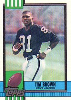 1990 Topps #295 Tim Brown Front