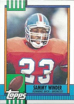 1990 Topps #45 Sammy Winder Front