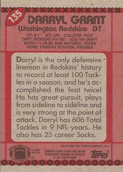 1990 Topps #135 Darryl Grant Back