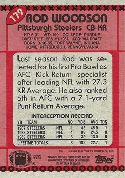 1990 Topps #179 Rod Woodson Back