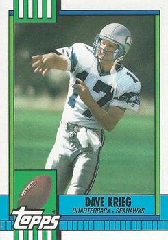 1990 Topps #338 Dave Krieg Front