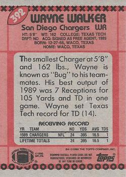 1990 Topps #392 Wayne Walker Back