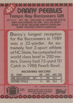 1990 Topps #401 Danny Peebles Back