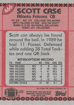 1990 Topps #466 Scott Case Back