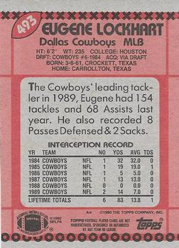 1990 Topps #493 Eugene Lockhart Back