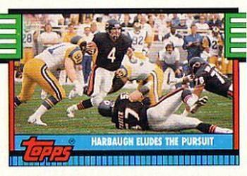 1990 Topps #501 Harbaugh Eludes the Pursuit Front