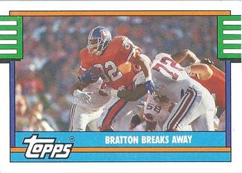 1990 Topps #504 Bratton Breaks Away Front