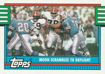 1990 Topps #519 Moon Scrambles To Daylight Front