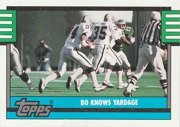 1990 Topps #522 Bo Knows Yardage Front