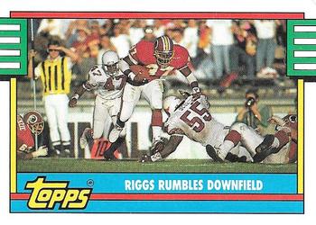 1990 Topps #524 Riggs Rumbles Downfield Front