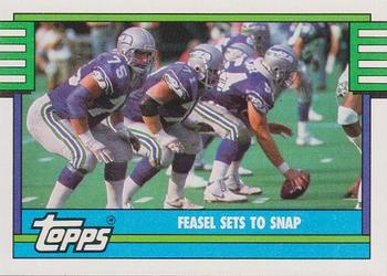 1990 Topps #526 Feasel Sets To Snap Front
