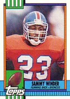 1990 Topps #45 Sammy Winder Front