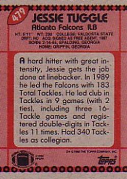 1990 Topps #479 Jessie Tuggle Back