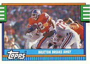 1990 Topps #504 Bratton Breaks Away Front