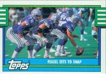 1990 Topps #526 Feasel Sets To Snap Front