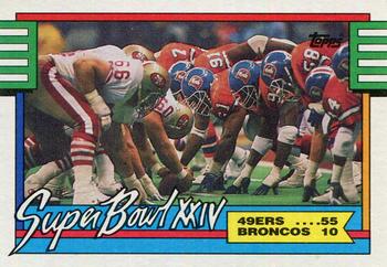 1990 Topps #5 Super Bowl XXIV Front