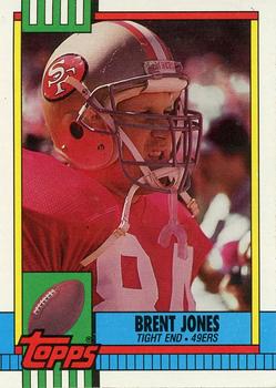1990 Topps #14 Brent Jones Front