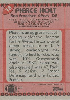 1990 Topps #18 Pierce Holt Back