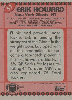 1990 Topps #57 Erik Howard Back