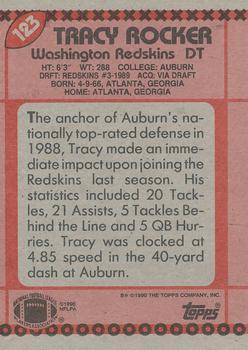 1990 Topps #123 Tracy Rocker Back