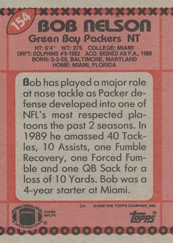 1990 Topps #154 Bob Nelson Back