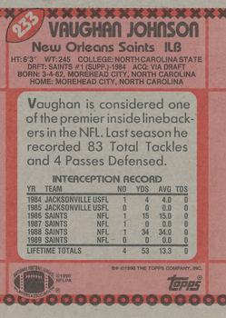 1990 Topps #233 Vaughan Johnson Back