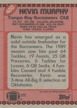 1990 Topps #400 Kevin Murphy Back