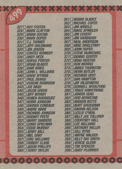 1990 Topps #499 Checklist: 265-396 Back