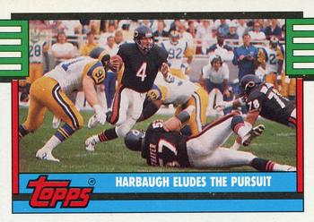 1990 Topps #501 Harbaugh Eludes the Pursuit Front