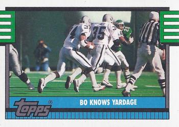 1990 Topps #522 Bo Knows Yardage Front