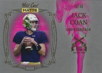 2022 Wild Card Matte - Smoking Guns Silver/Pink #SG-4 Jack Coan Front