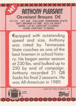 1990 Topps Traded #14T Anthony Pleasant Back