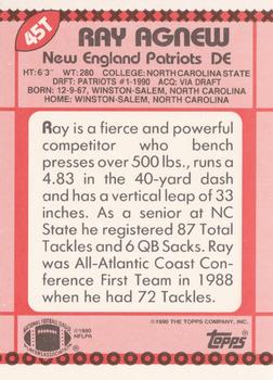 1990 Topps Traded #45T Ray Agnew Back