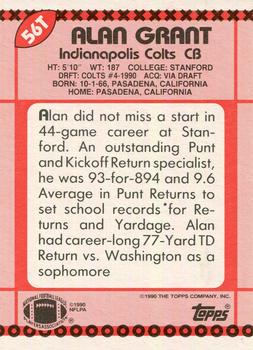 1990 Topps Traded #56T Alan Grant Back