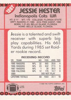 1990 Topps Traded #128T Jessie Hester Back