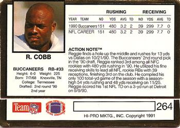 1991 Action Packed #264 Reggie Cobb Back