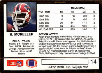 1991 Action Packed #14 Keith McKeller Back