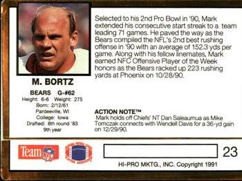 1991 Action Packed #23 Mark Bortz Back