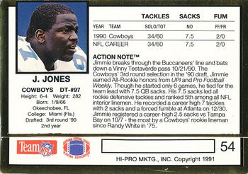 1991 Action Packed #54 Jimmie Jones Back