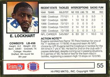 1991 Action Packed #55 Eugene Lockhart Back