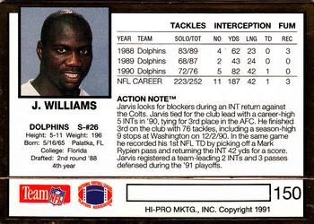 1991 Action Packed #150 Jarvis Williams Back